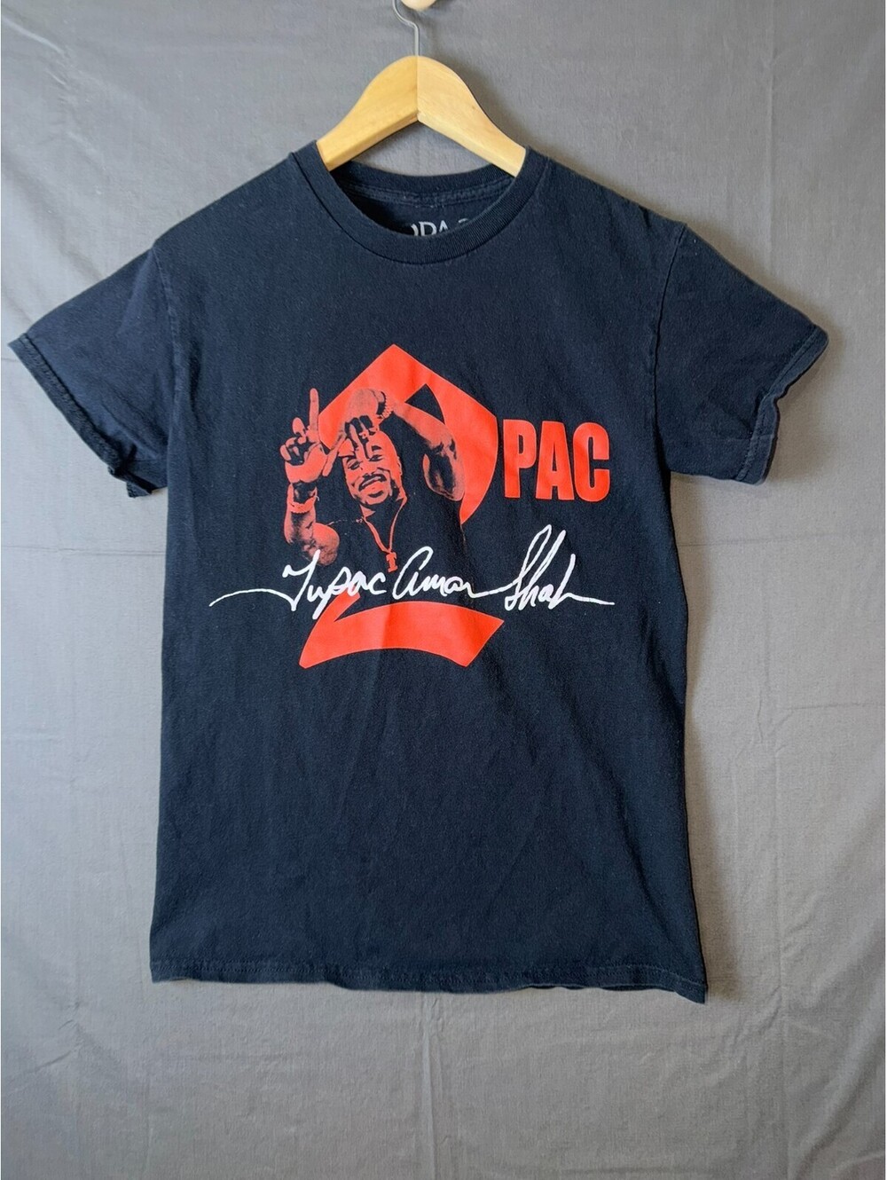 2Pac Tupac Shakur Graphic Tee Shirt Small S Black Amaru Bravado Rap Hip Hop